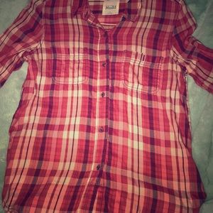 Long sleeved plaid shirt